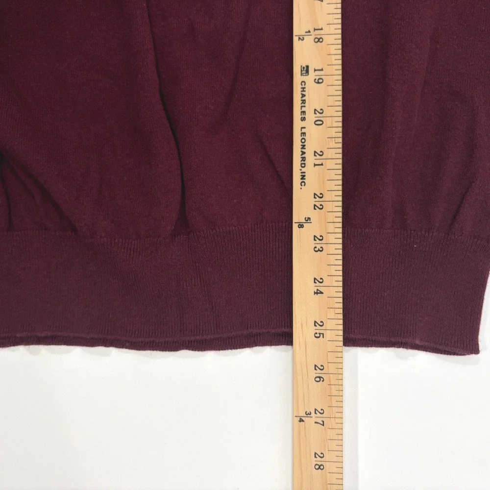 Polo Ralph Lauren Sweater Mens Large Pima Cotton Crewneck Burgundy Red